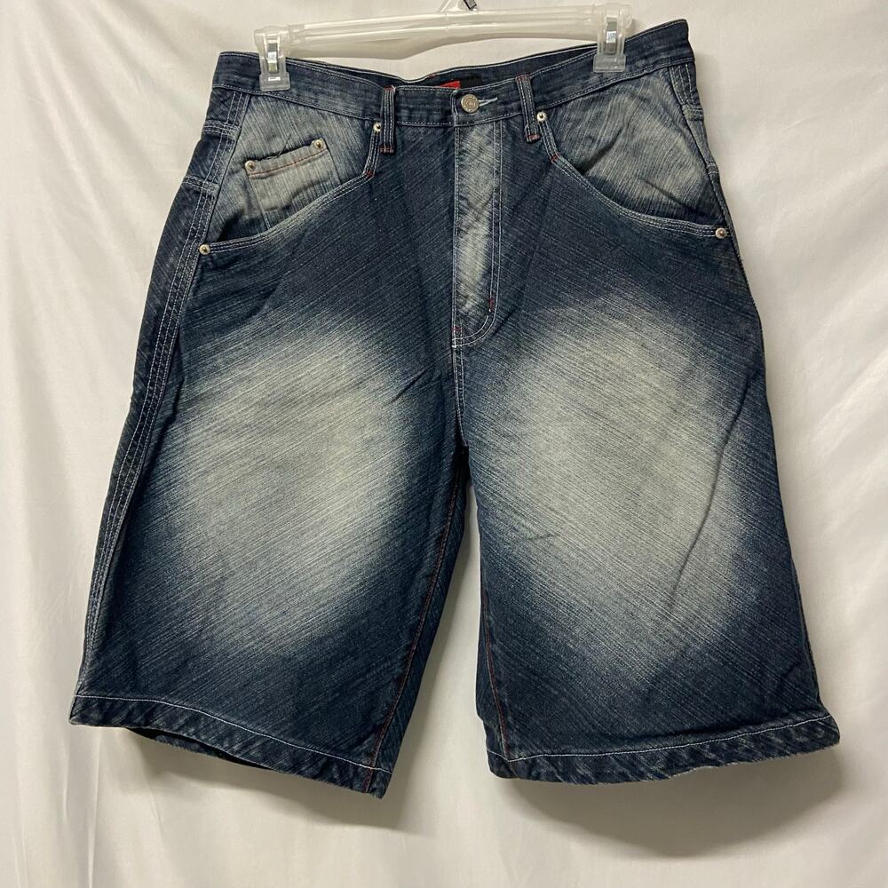 Koman Jeans Shorts Denim Size 36 FAded Hip Hop Baggy Y2K Vintage